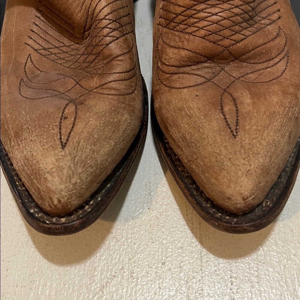Frye Women’s 6.5 B Shirt Brown Leather Cowgirl Boots - Picture 4 of 5